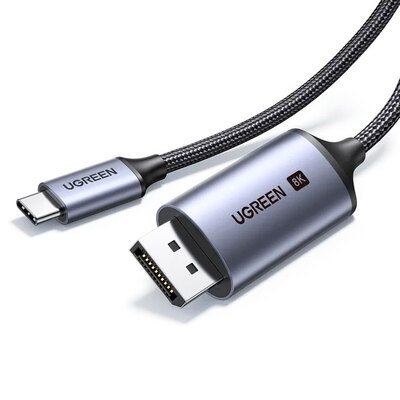 Кабель USB Type C (Thunderbolt 3.1) на DisplayPort 1.4, 8K-4K, 2 метра, Ugreen