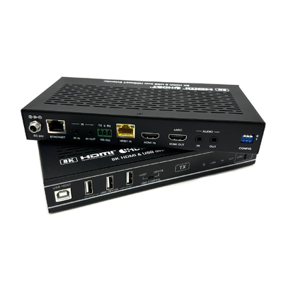Удлинитель HDMI v2.1 8K-4K + USB2.0 KVM, HDBaseT до 100м по витой паре Cat5e/6/7, eARC + POE, Pro-HD