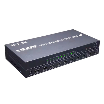 HDMI 2.0 4K 60HZ разветвитель-переключатель 2 входа 8 выходов (сплиттер 2x8)