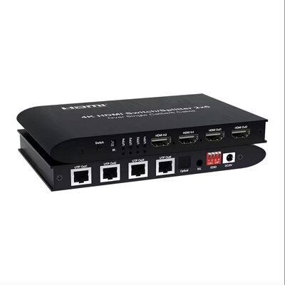 HDMI 4K разветвитель удлинитель 2 входа - 6 выходов по витой паре cat 5e/6/7 до 100 метров Pro-HD USP104