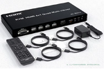 KVM HDMI 4x1 Quad Multi-viewer Мультивизор-Квадратор 4K@60Hz, на 4 компьютера